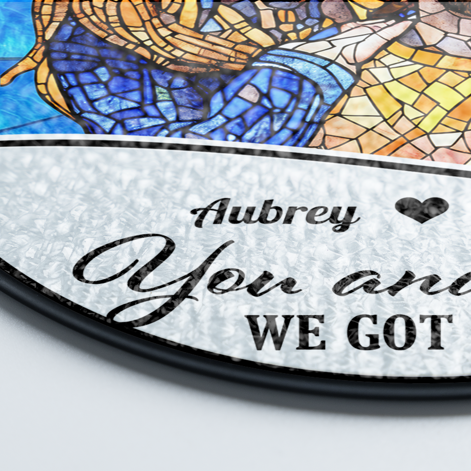 You and Me We got this - Personalized Couple Name and Photo Gift - Custom Shape Acrylic Block Plaque