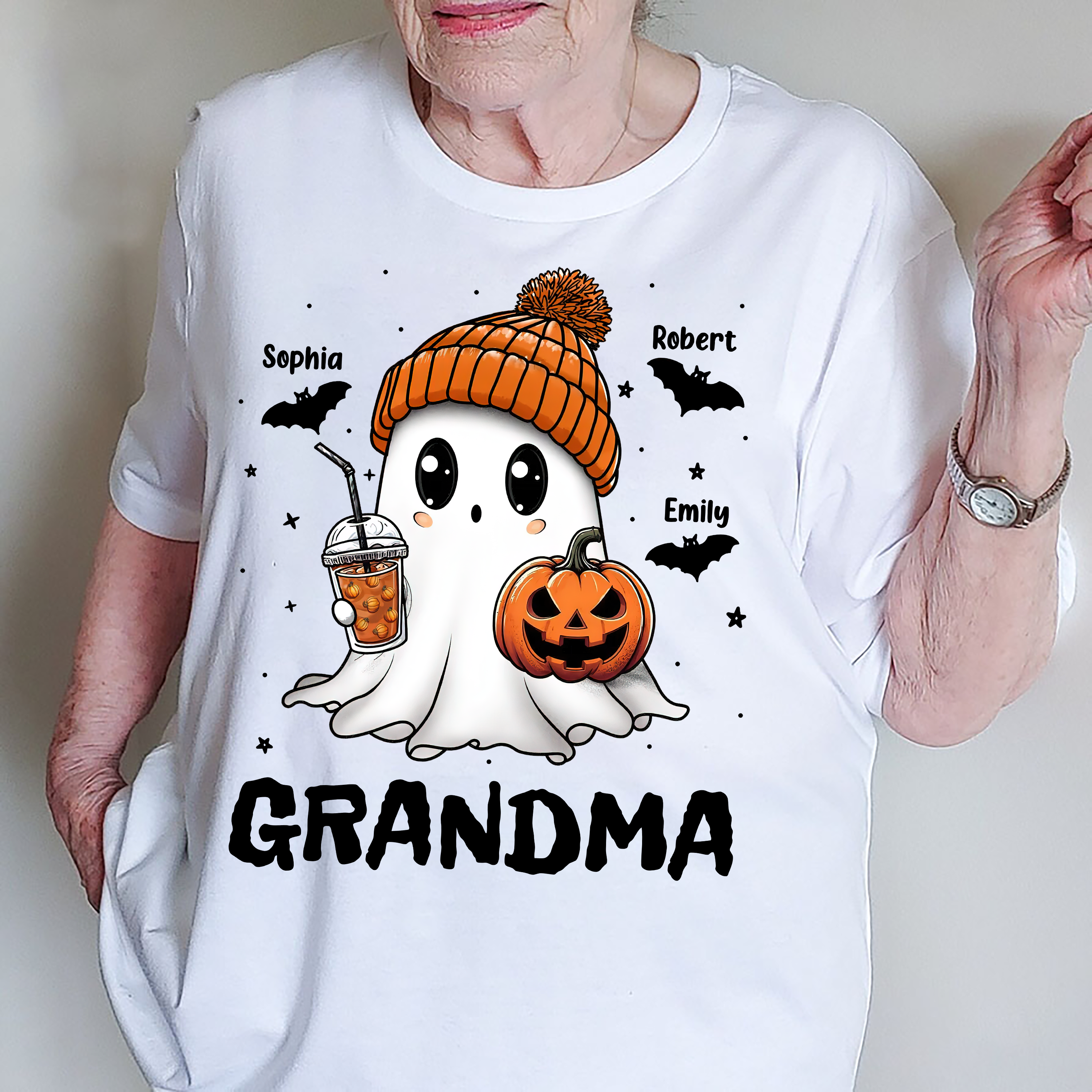 Grammy Halloween Kids - Custom Name Shirt - Personalized Shirt Custom T-shirt