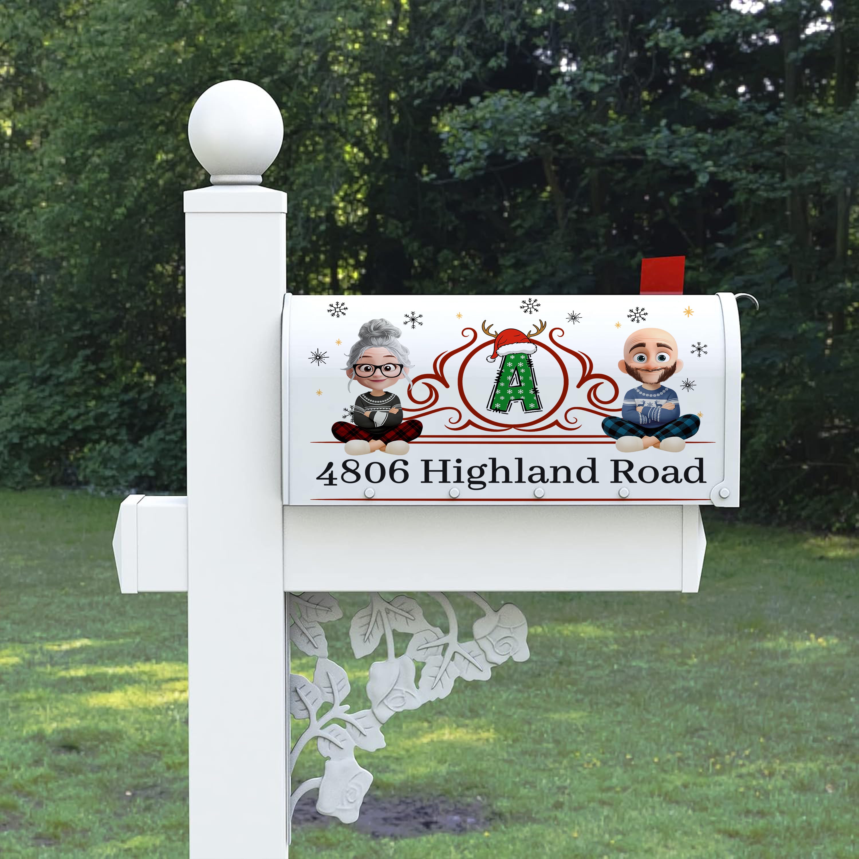 Custom Name and Appearance Couple - Personalized Custom Mailbox