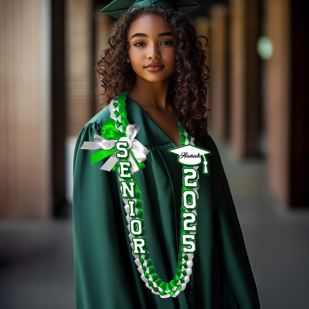 2025 Graduation Lei Custom Name - Personalized Graduation Lei - Senior 2025