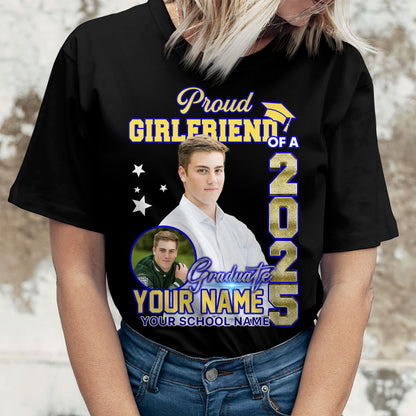 Proud Family Class Of 2025 Custom Graduation Shirt Upload Photo T-shirt, Personalized Graduation T-shirt, Graduation Gift