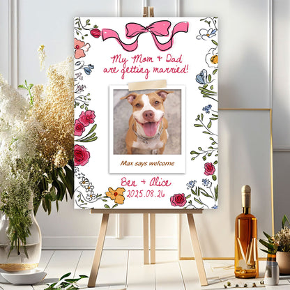Pet Lover Couple Wedding Law Sign - Custom Name and Photo Wedding Law Sign