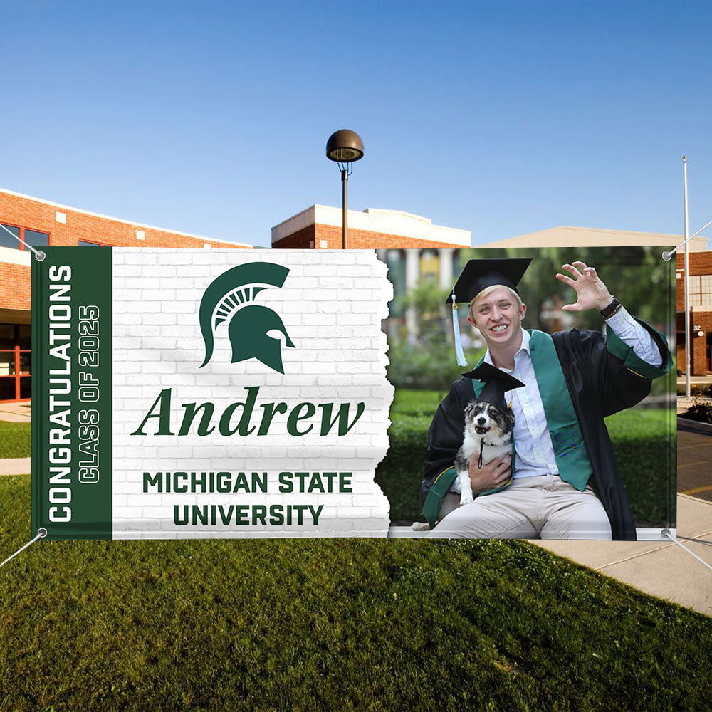 Congrats Grad Graduation Banner – Class of 2025 Party Decoration