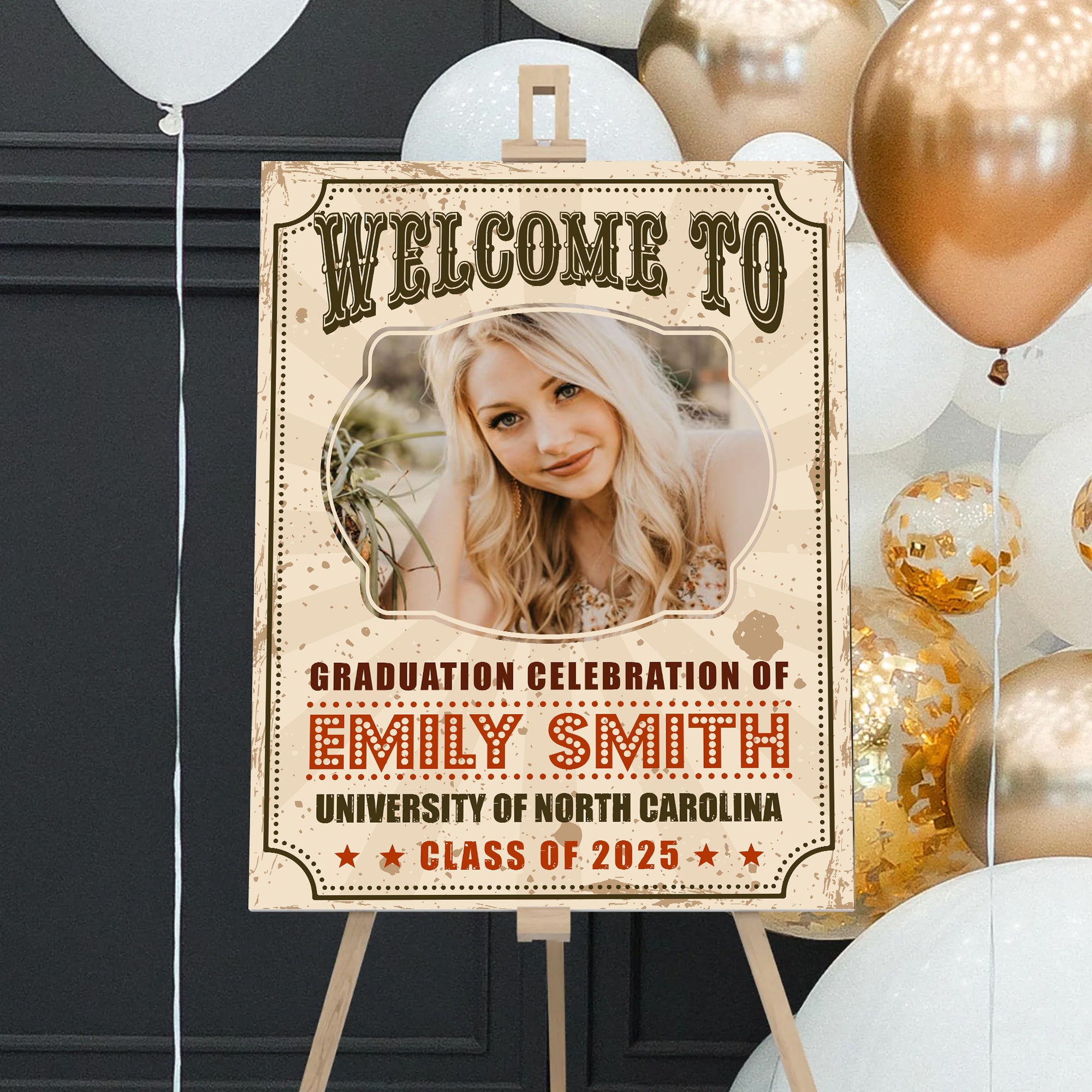 Welcome To Graduation Celebration Class Of 2025 Personalized Graduation Party Welcome Sign