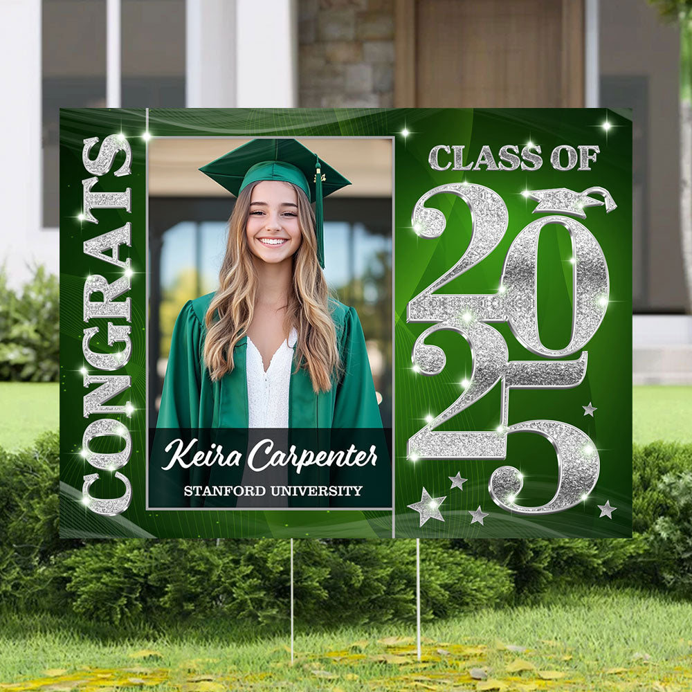 Class of 2025 Graduation Lawn Sign – Personalized Congrats Sign for Grad Party