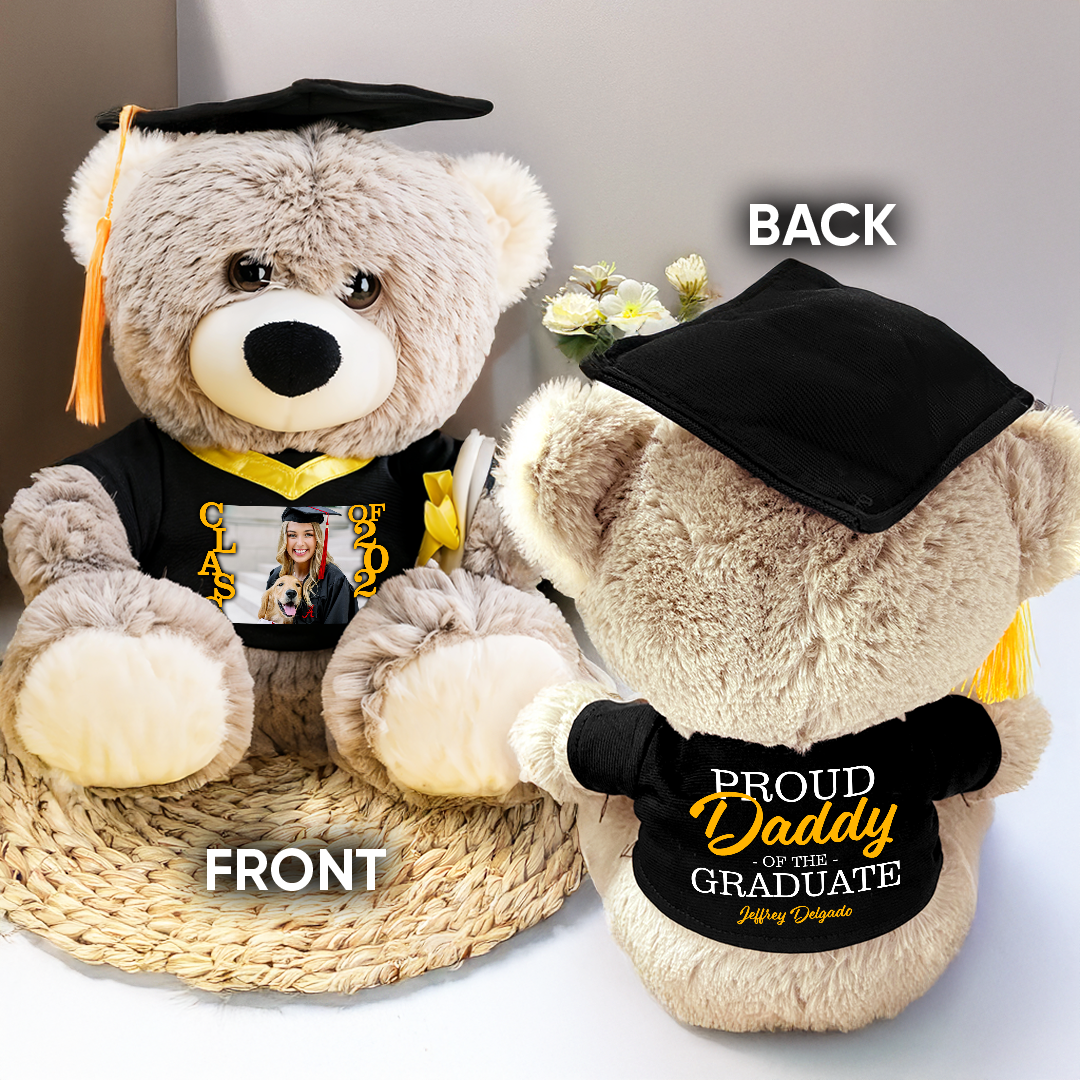 Proud Family Of The Graduate Personalized Graduation Teddy Bear – Custom Gift For 2025 Graduates