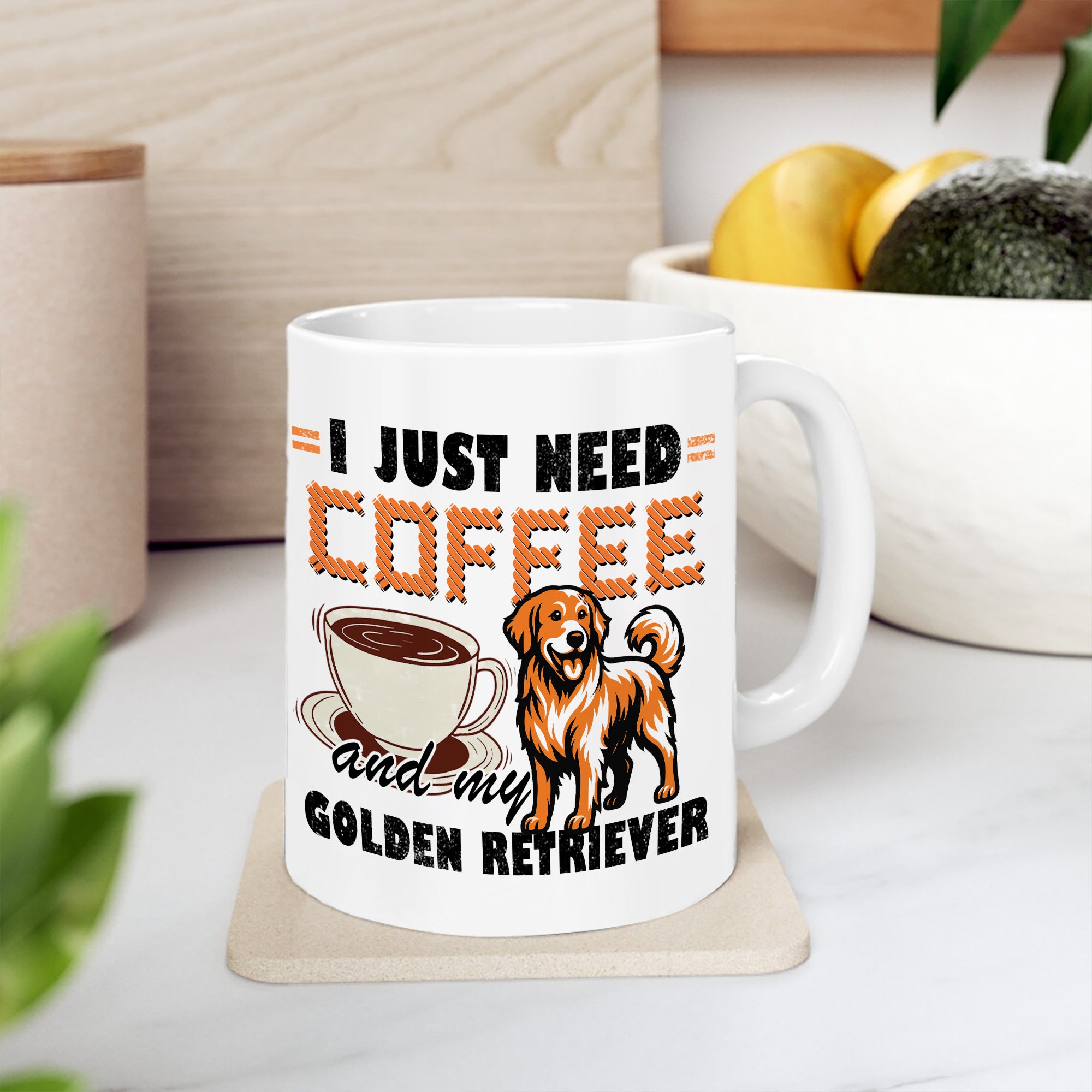 I Just Need Coffee and My Golden Retriever Mug - Gift for Dog Lover