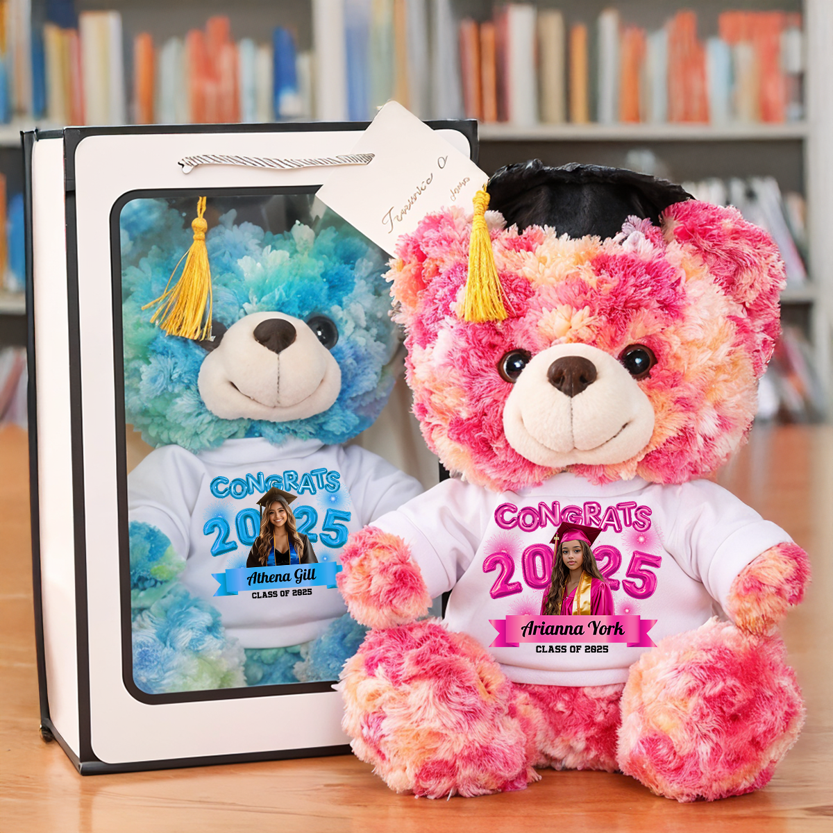 Balloon 2025 Personalized Custom Graduation Teddy Bear Plush - Graduate Bear With Cap