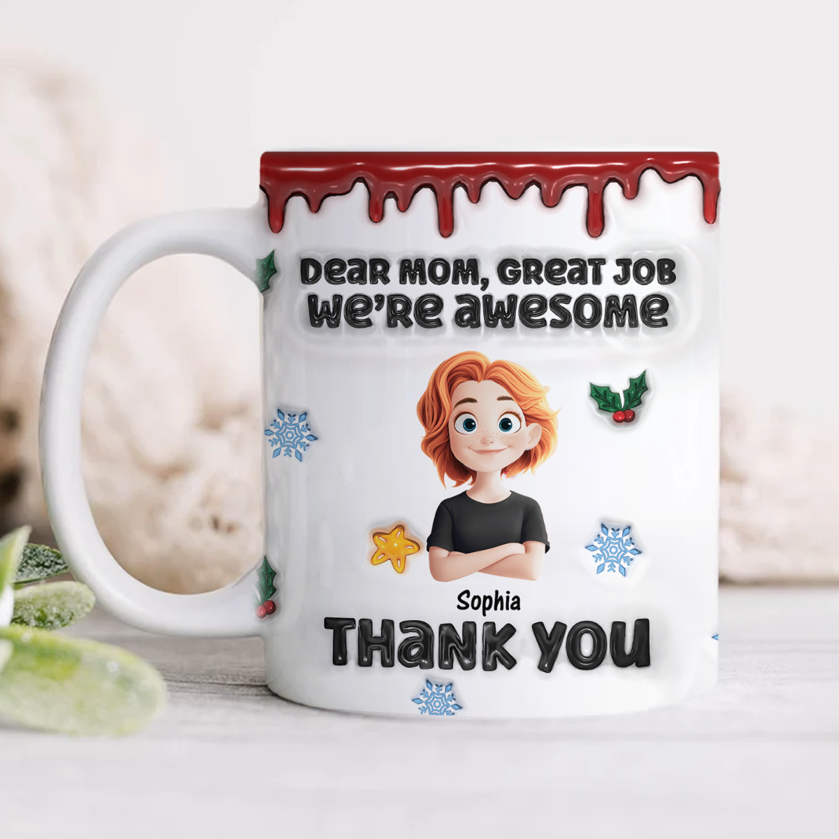 Custom Name Kids Mug - Dad Mom Family Gift - Personalized Custom Mug