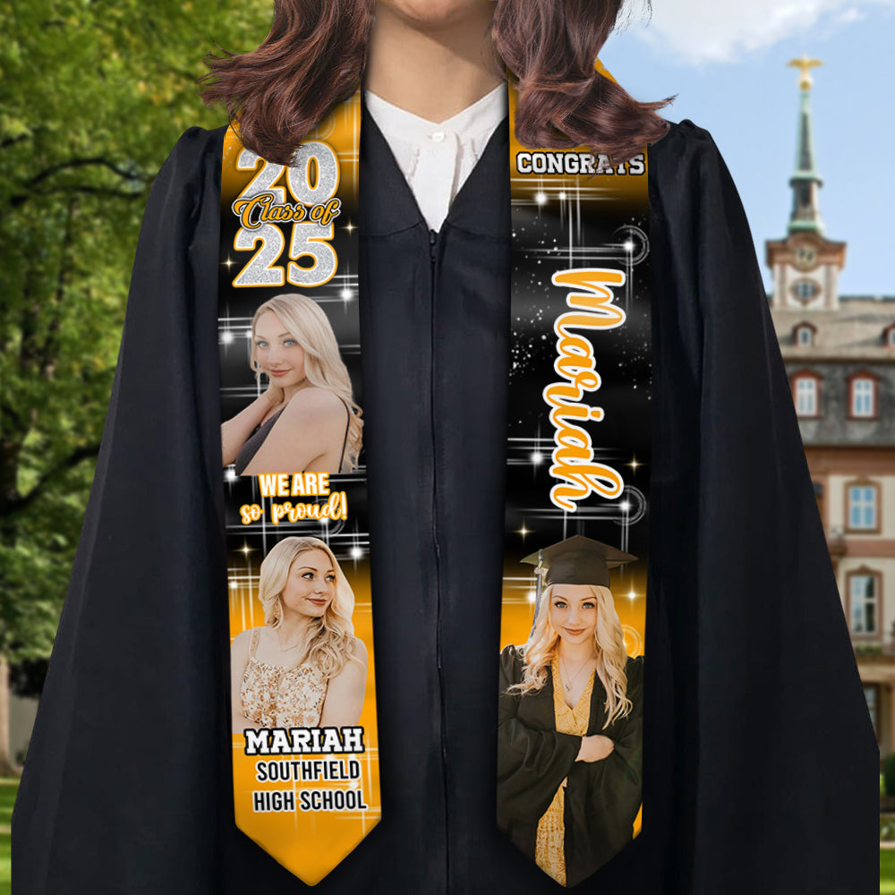 Congratulations Class Of 2025 - Personalized Graduation Stoles, Graduation Gift
