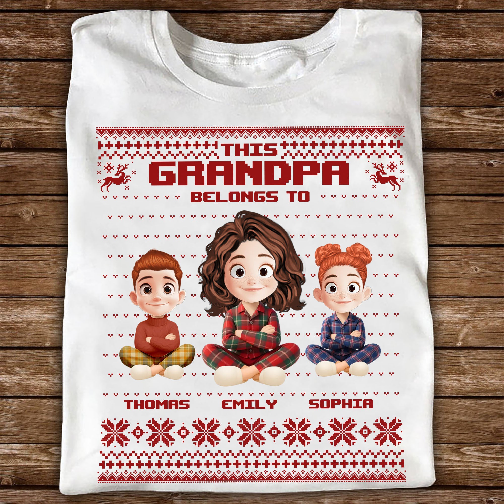 This Grandpa Grandma Mama Papa Belong To - Custom Name and Appearance Shirt - Personalized Custom T-shirt
