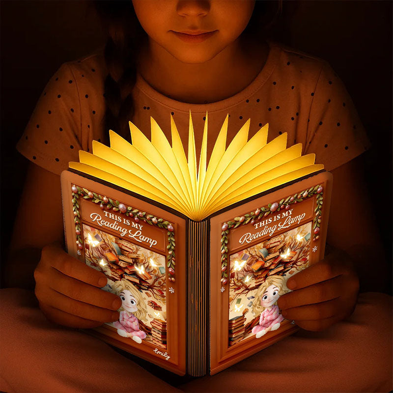 This Is My Reading Lamp - Personalized Book Lamp - Christmas Gift