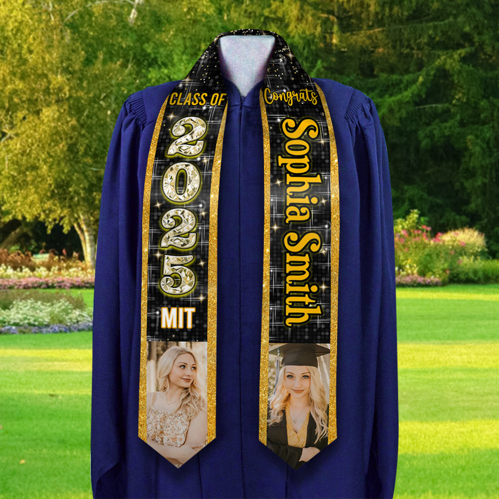 Class Of 2025 Graduation Stoles Personalized Photo Graduation Gift