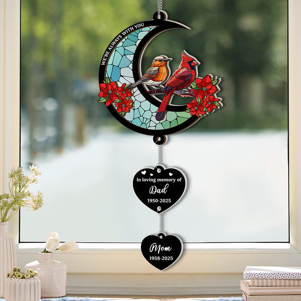 Always With You - 2 Layered Suncatcher with Charm