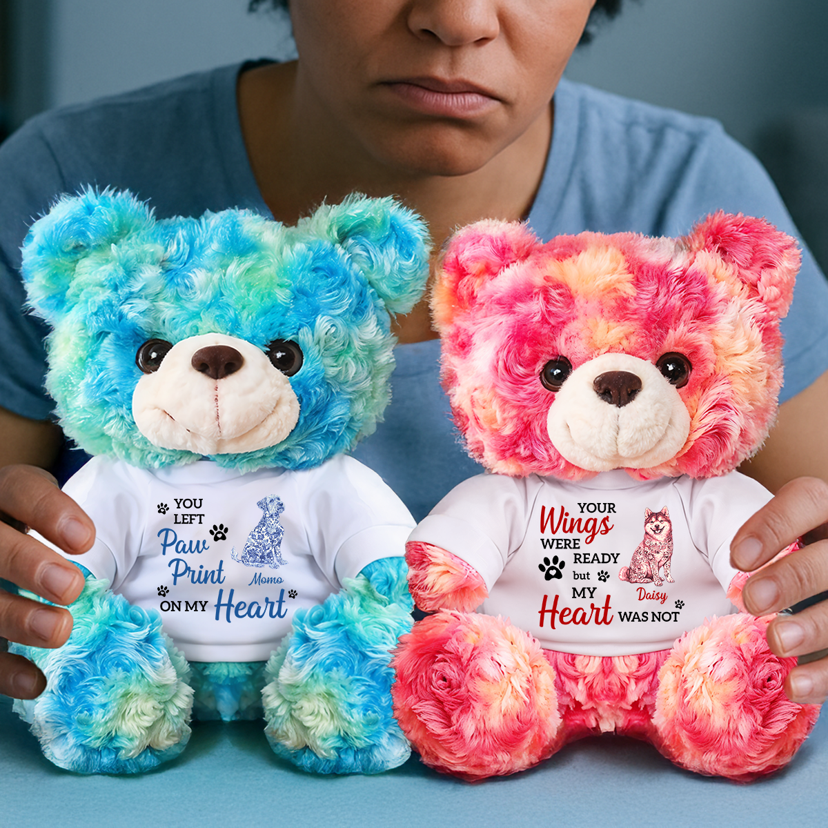 Custom Pet Name Bear - Personalized Pet Memorial Bear Plush