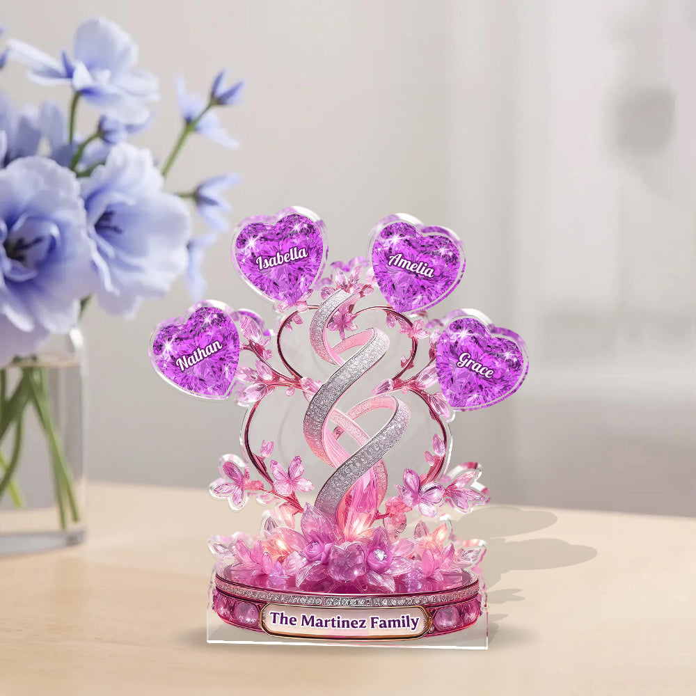 Name with Heart Shape - Personalized Name Gift - Custom Shape Acrylic Block Plaque