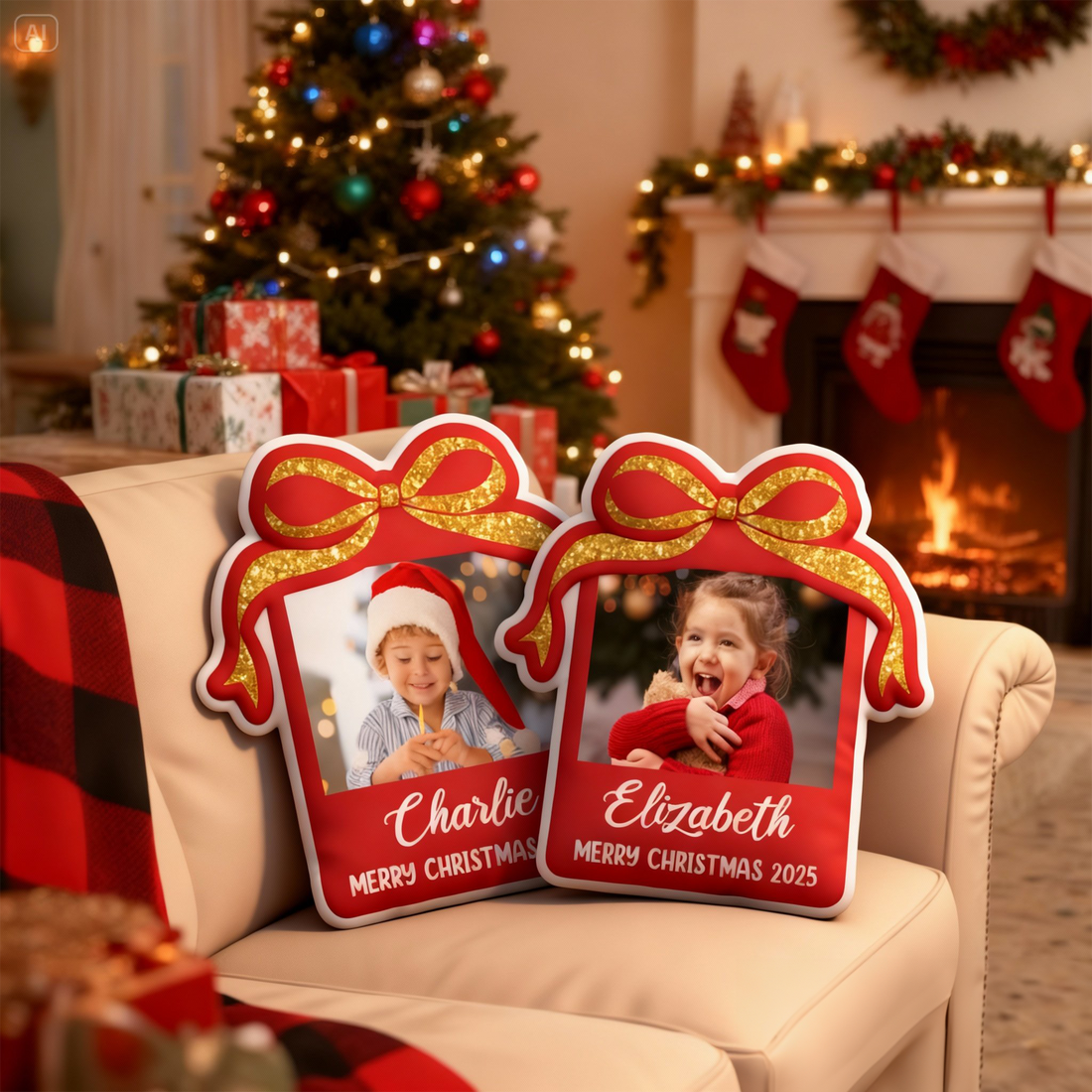 Custom Photo - Personalized Custom Shaped Pillow - Gift For Christmas