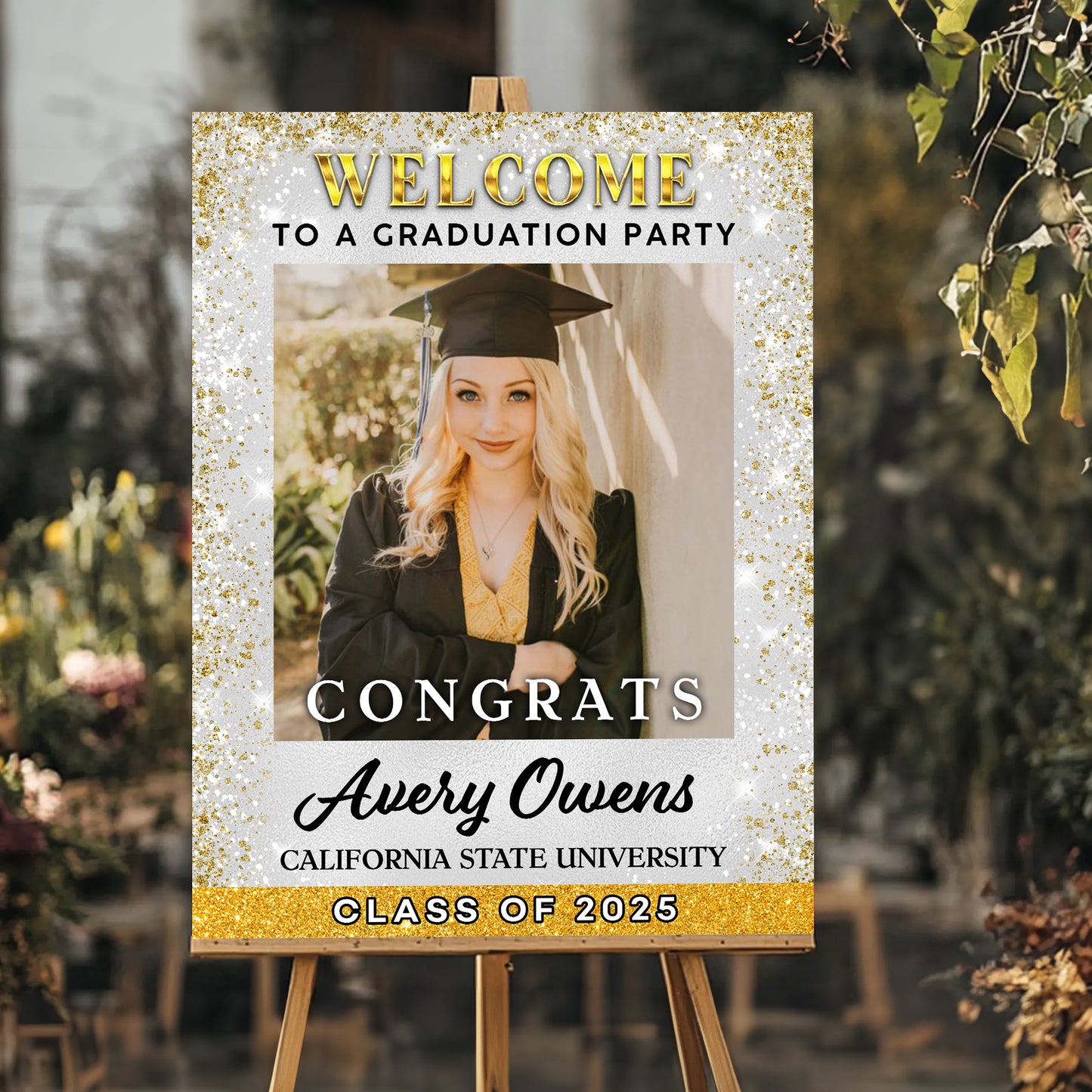 Graduation Welcome Sign - Custom Class Of 2025 Graduation Party Welcome Sign - Graduation Party Welcome Sign