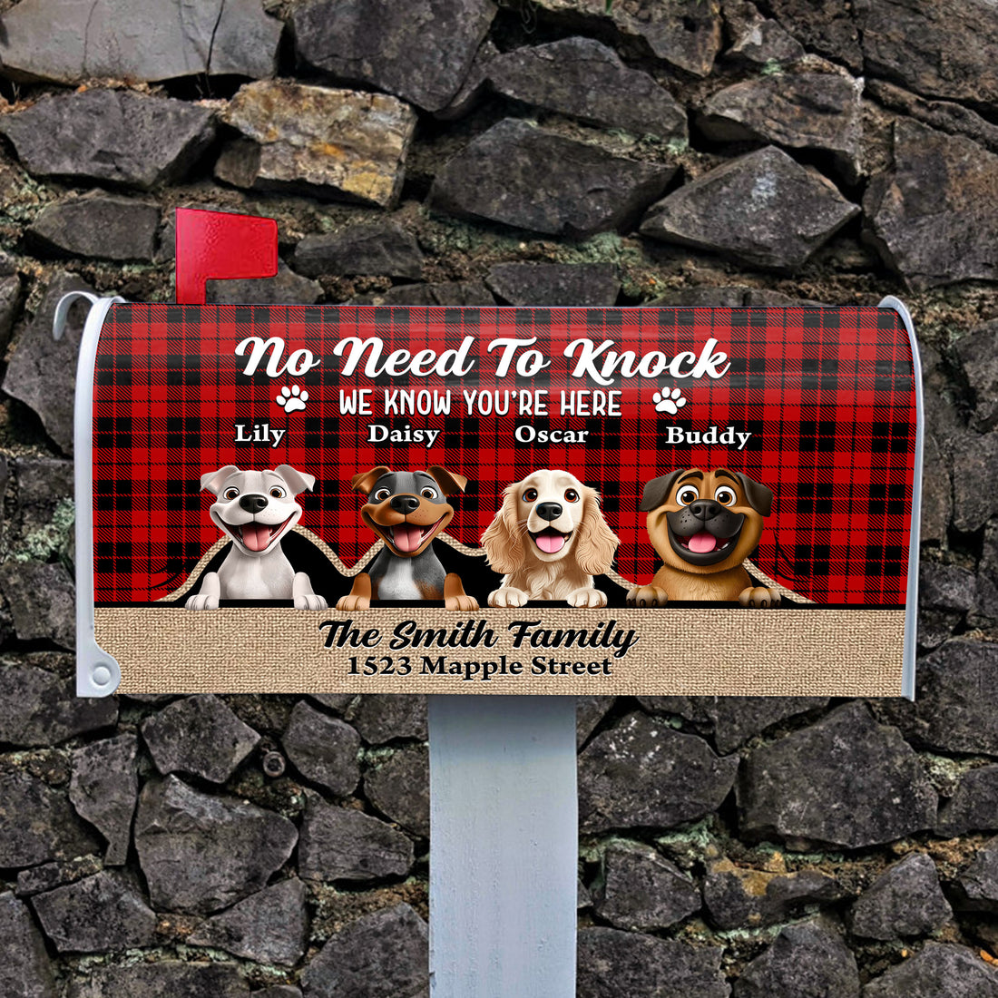Christmas Funny Address - Personalized Custom Mailbox
