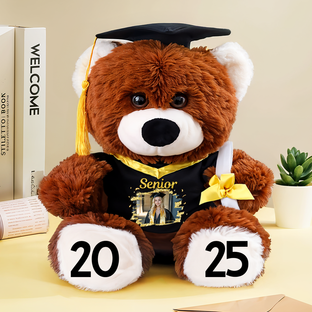 Congrats Senior Custom Photo & Name Personalized Graduations Teddy Bear