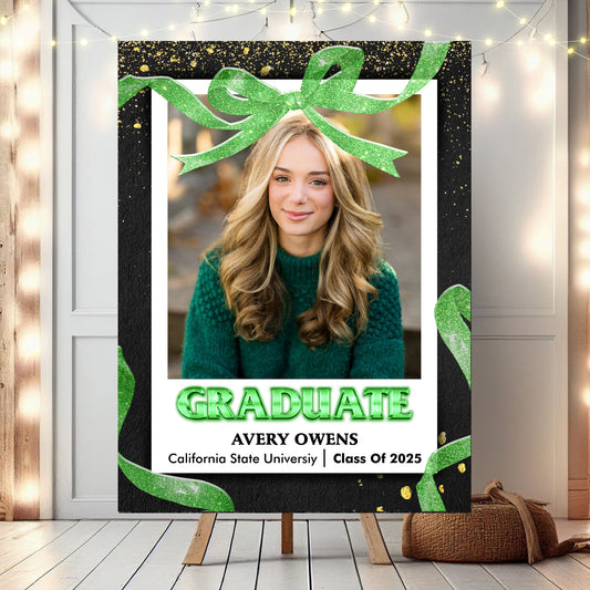 Class Of 2025 Welcome Sign - Graduation Party Welcome Sign - Custom Photo Grad Party Sign - Personalized Graduation Decoration