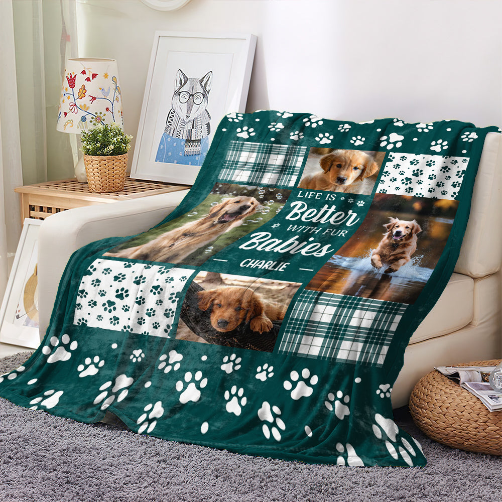 Fur Baby - Custom Pet Gift - Personalized Custom Pet Blanket