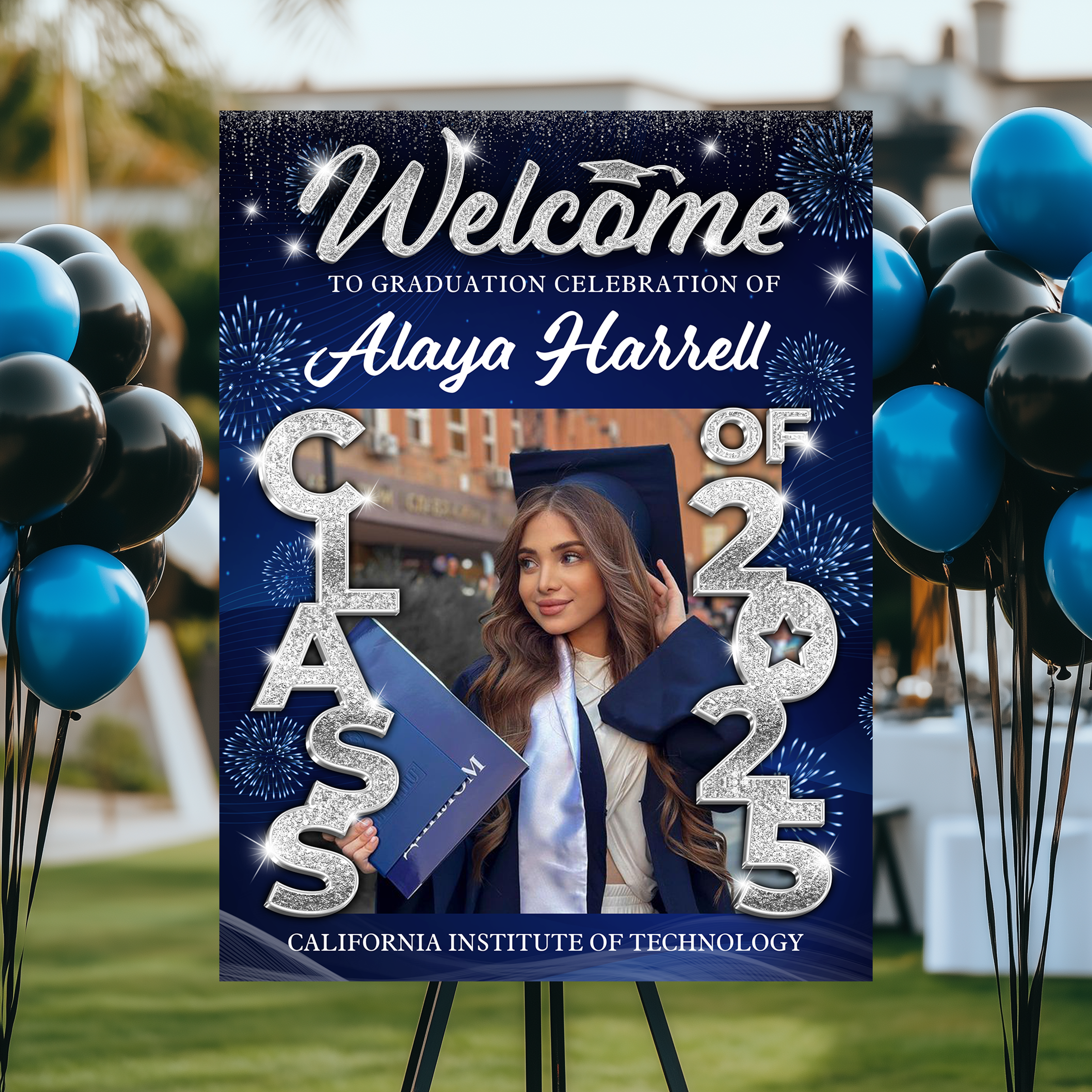 Welcome To The Graduation Celebration Class Of 2025 Personalized Graduation Welcome Sign