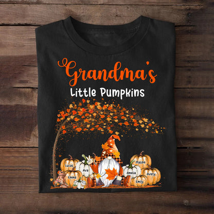 Grandma's Little Pumpkins  - Personalized Shirt Custom T-shirt, Gift for Grandma