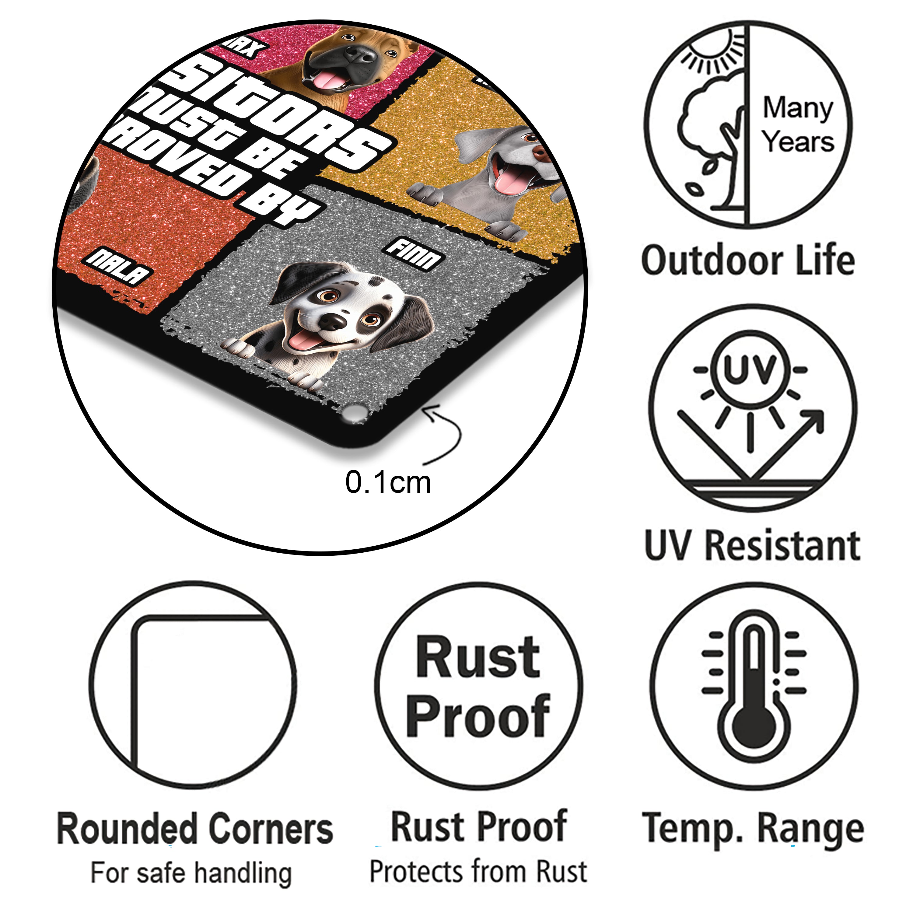 Visitors Must Be Approved By Dogs - Custom Classic Metal Signs, Yard Sign