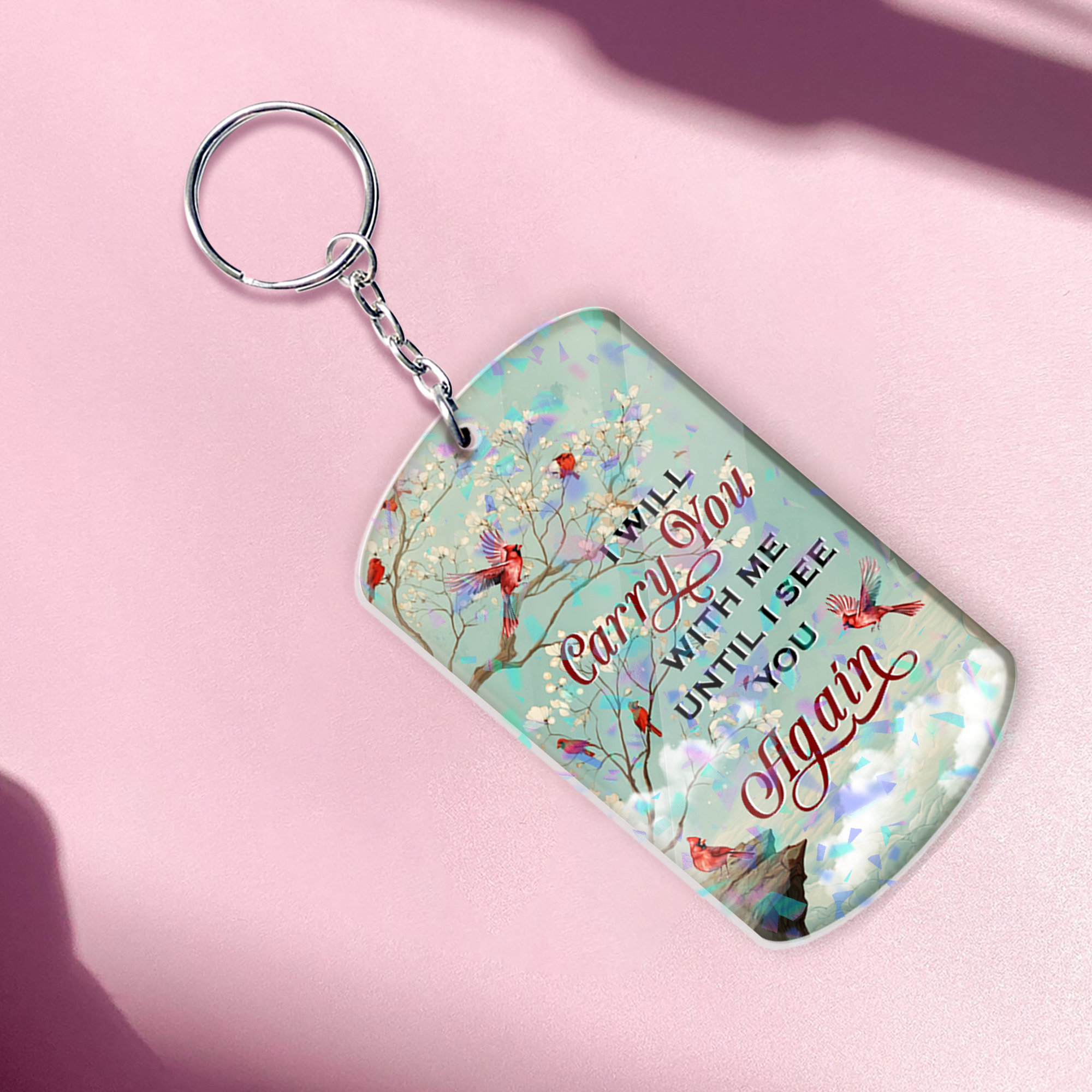 Custom Photo I'll Carry You Personalized Keychain - Memorial Gift For Family