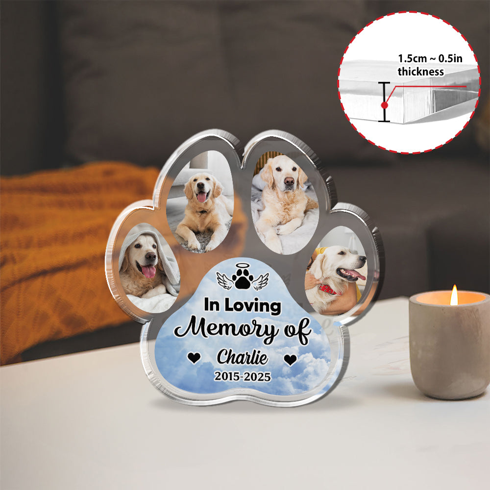 Memorial Pet Gift - Custom Photo Acrylic Block - Custom Acrylic Block Plaque