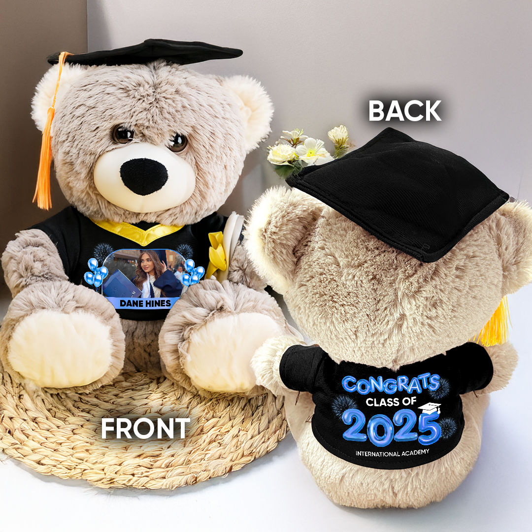 Congrats Class Of 2025 Personalized Graduation Teddy Bear – Custom Gift For 2025 Graduates