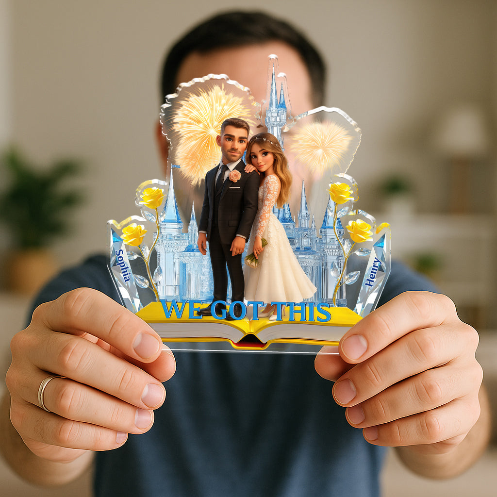 We Got This - Custom Name and Couple Photo  - Custom Shape Acrylic Block Plaque