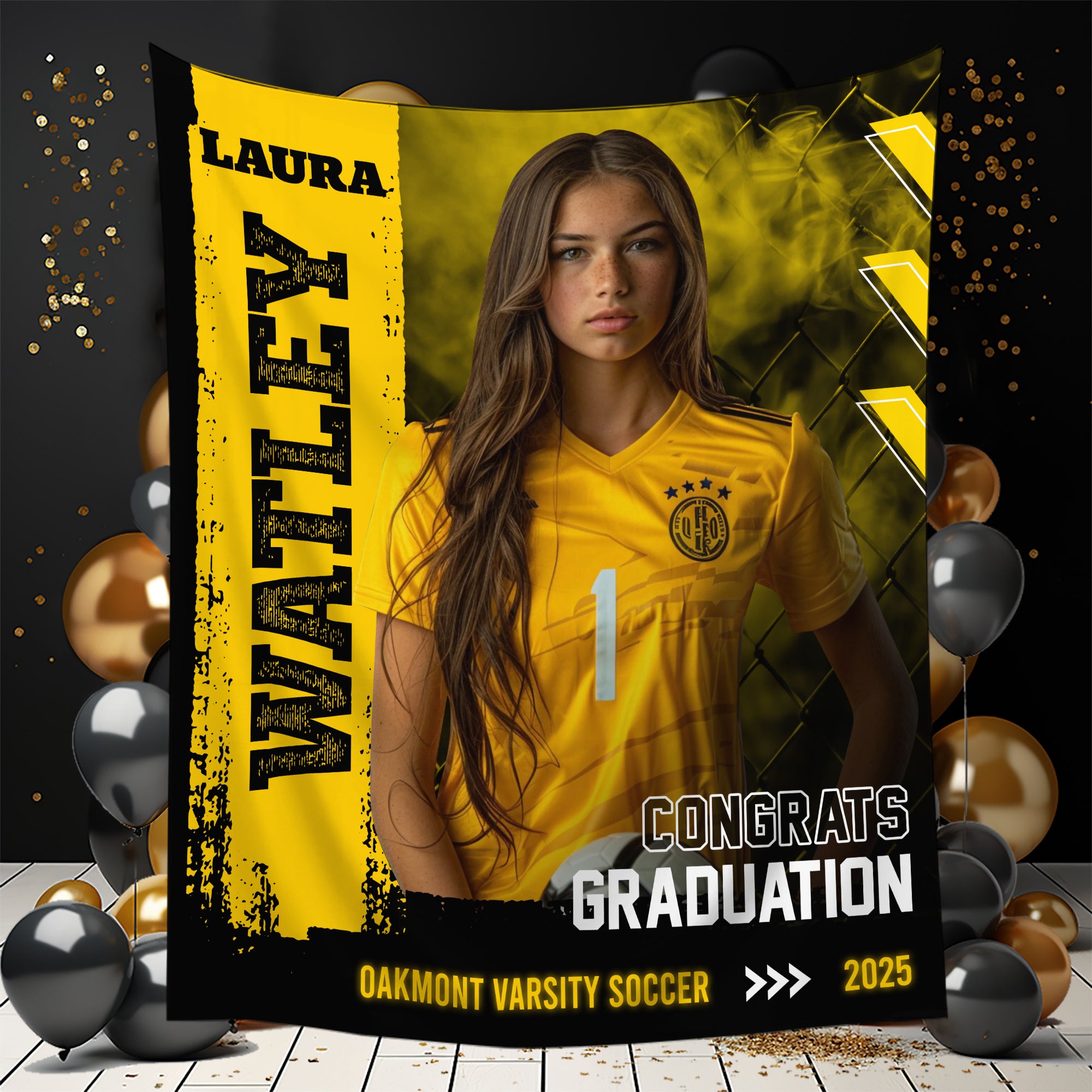 Personalized Congrats Graduation 2025 Backdrop – Custom Name & Photo Graduation Party Decorations