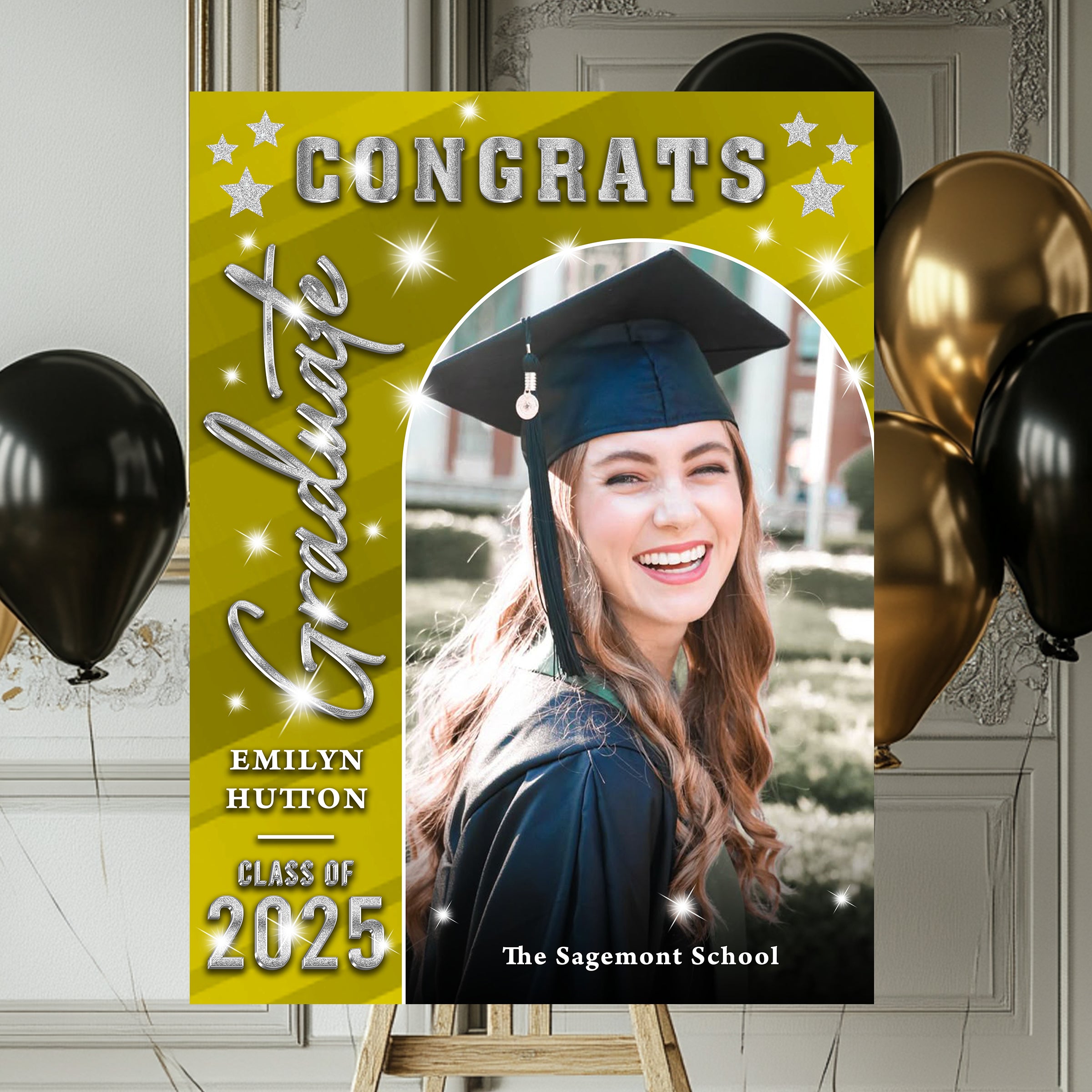Congrats Graduate Class of 2025 – Personalized Welcome Sign For An Unforgettable Celebration