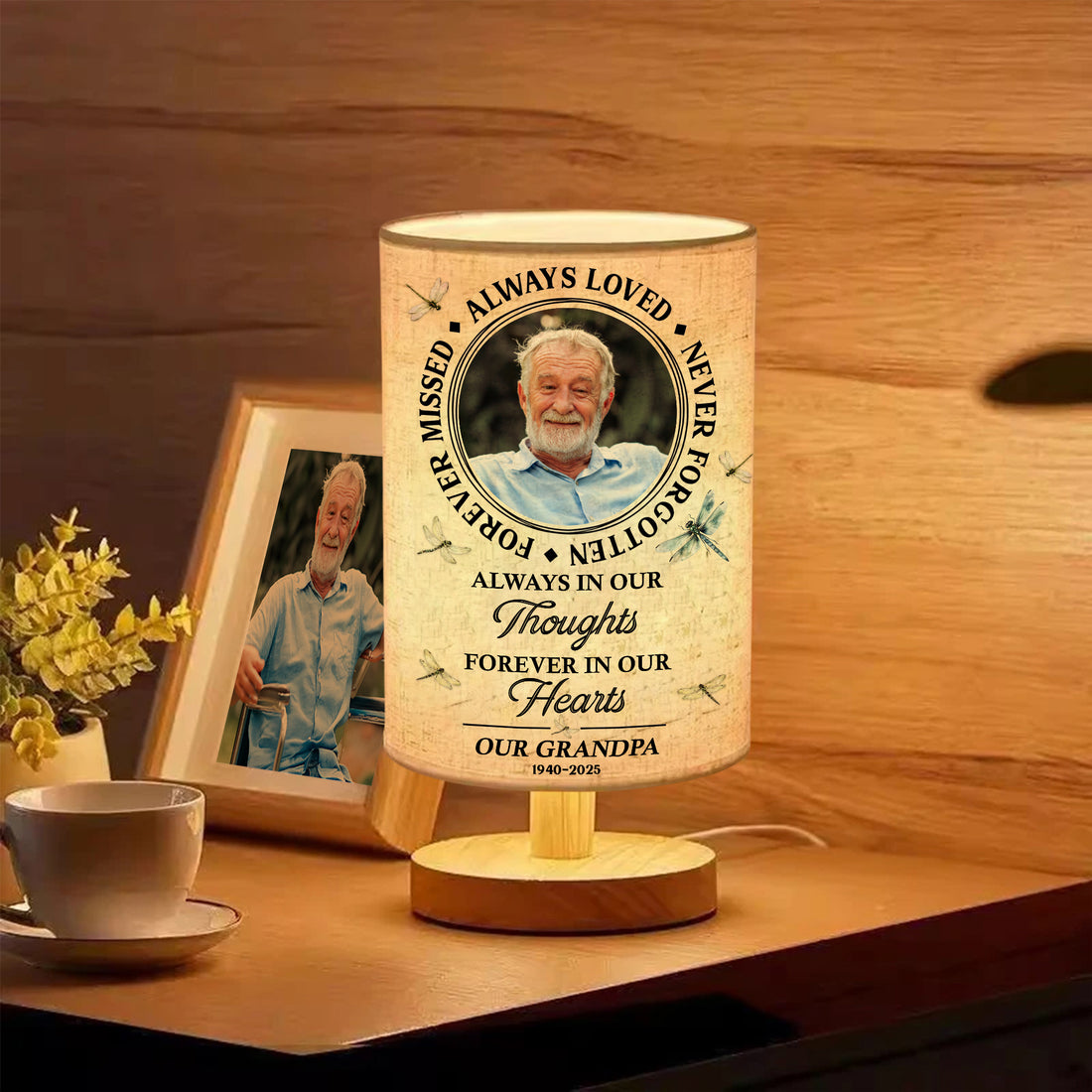 Custom Photo When You Miss Me Have No Fear Memorial - Personalized Fabric Lamp