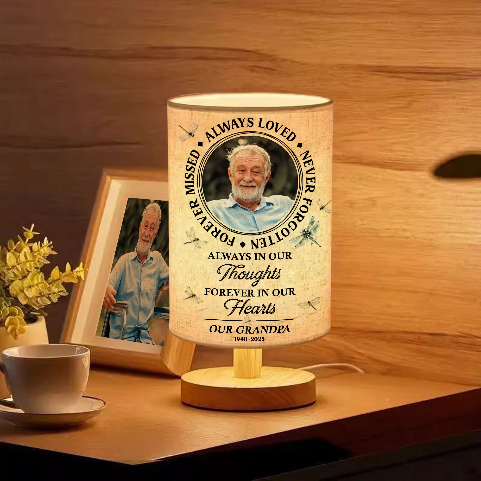 Custom Photo When You Miss Me Have No Fear Memorial - Personalized Fabric Lamp