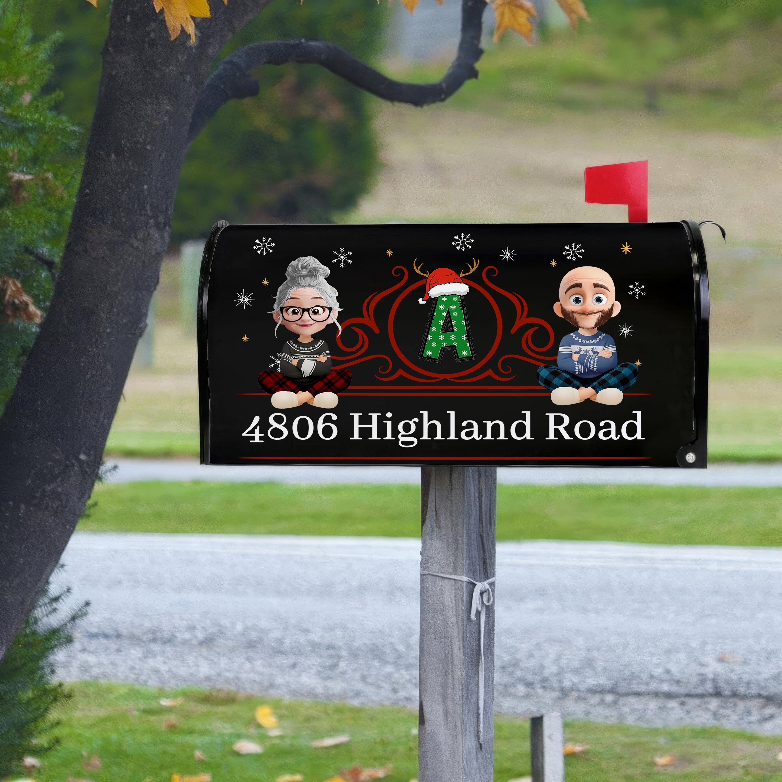 Custom Name and Appearance Couple - Personalized Custom Mailbox