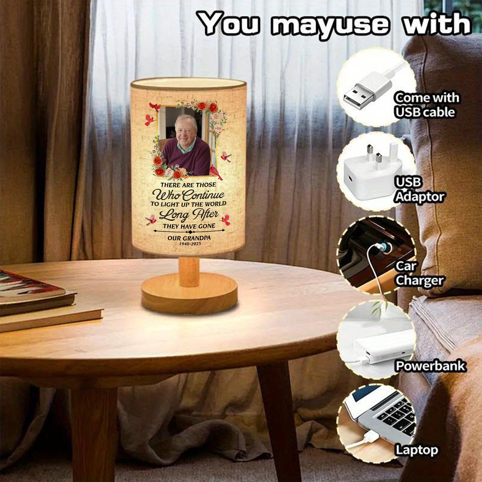 Light Up The World Memorial - Personalized Fabric Lamp