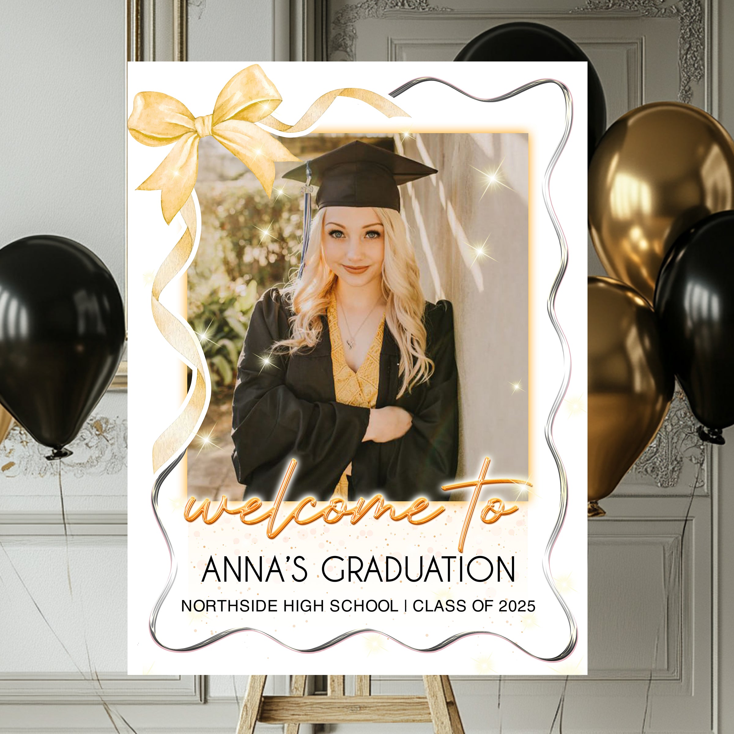 Graduation Class of 2025 Personalized Welcome Sign – Custom Grad Party Decor