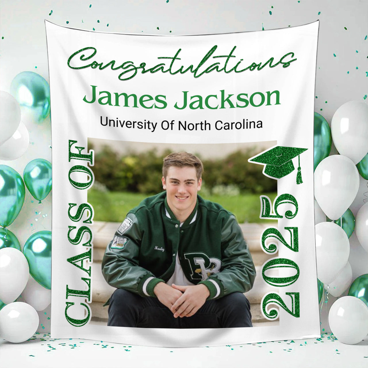 Class of 2025 Custom Graduation Party Backdrop, Personalized Congrats Grad School Color Backdrop, High School Graduation, College Grad Gift