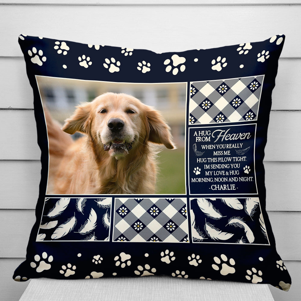 Pet Memorial - Custom Name and Photo Pillow - Personalized Custom Pillow