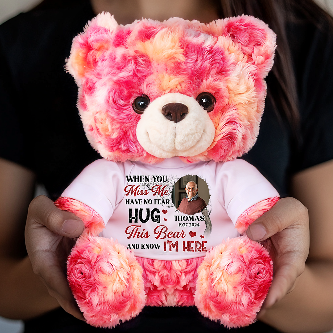 Have No Fear - Personalized Memorial Bear Plush - Custom Name and Photo Teddy Bear