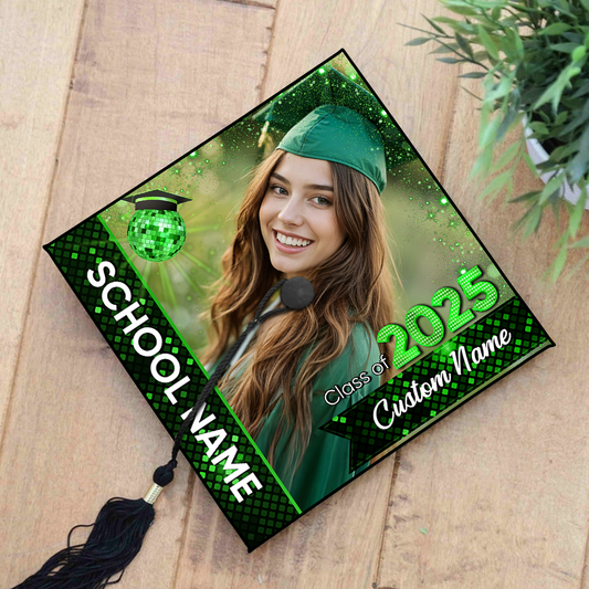 Class Of 2025 Graduation Cap Topper, Personalized Photo Graduation Cap Topper