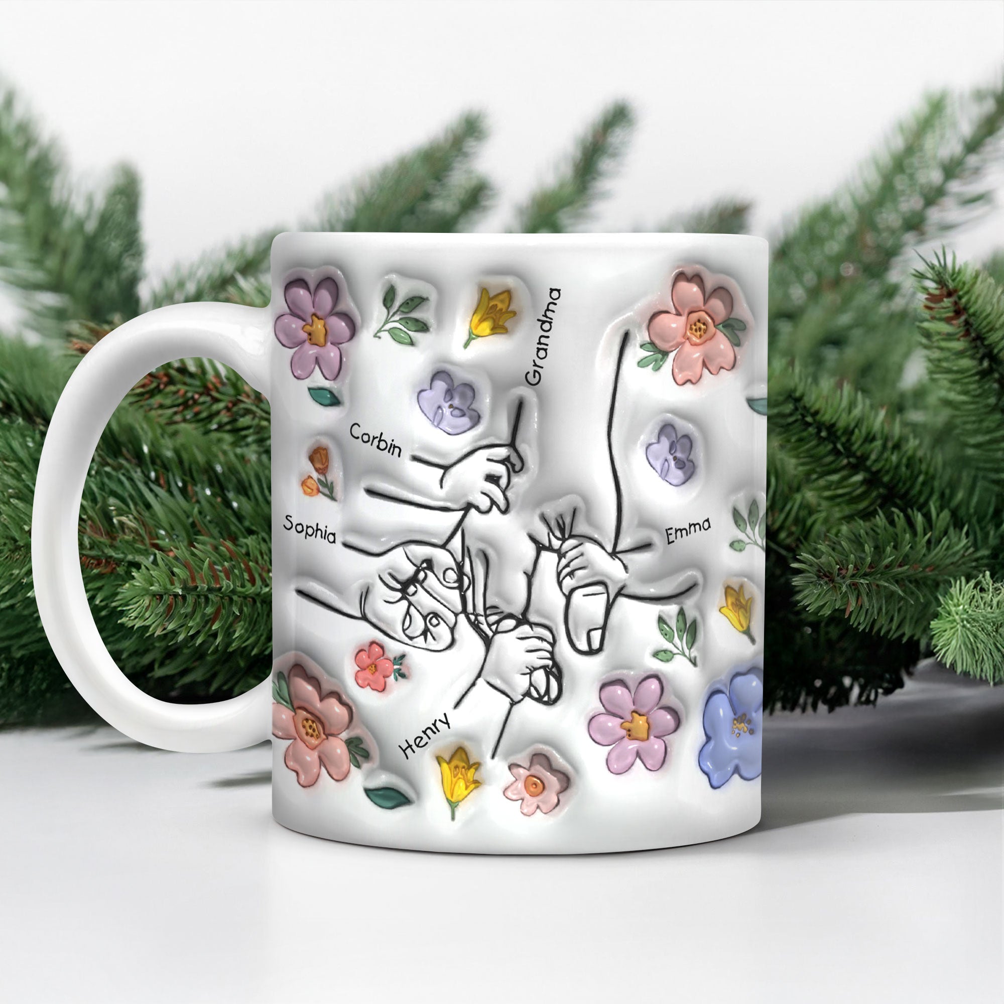 You Hold Our Hands And Our Hearts - Family Gift - Personalized Custom Mug