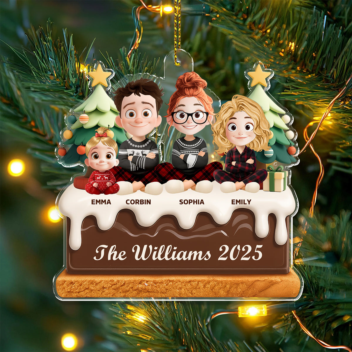 Custom Name and Appearance - Personalized Hologram Ornament - Family Decoration