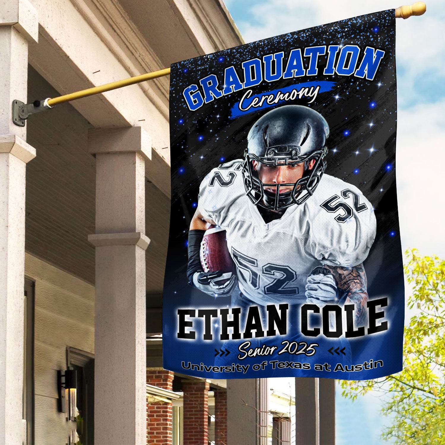 Graduation Ceremony - Congrats Graduate Class Of 2025 With Photo – Graduation Garden Flag & Party Decor