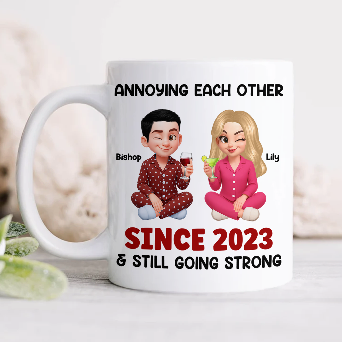 Custom Name Couple Mug - Couple Gift - Personalized Custom Mug