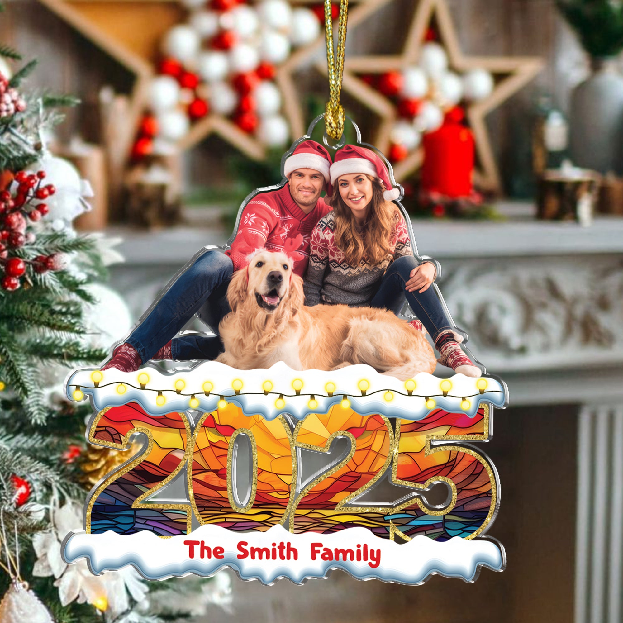 Family Photo - Custom Family Hologram Ornament - Family Decoration