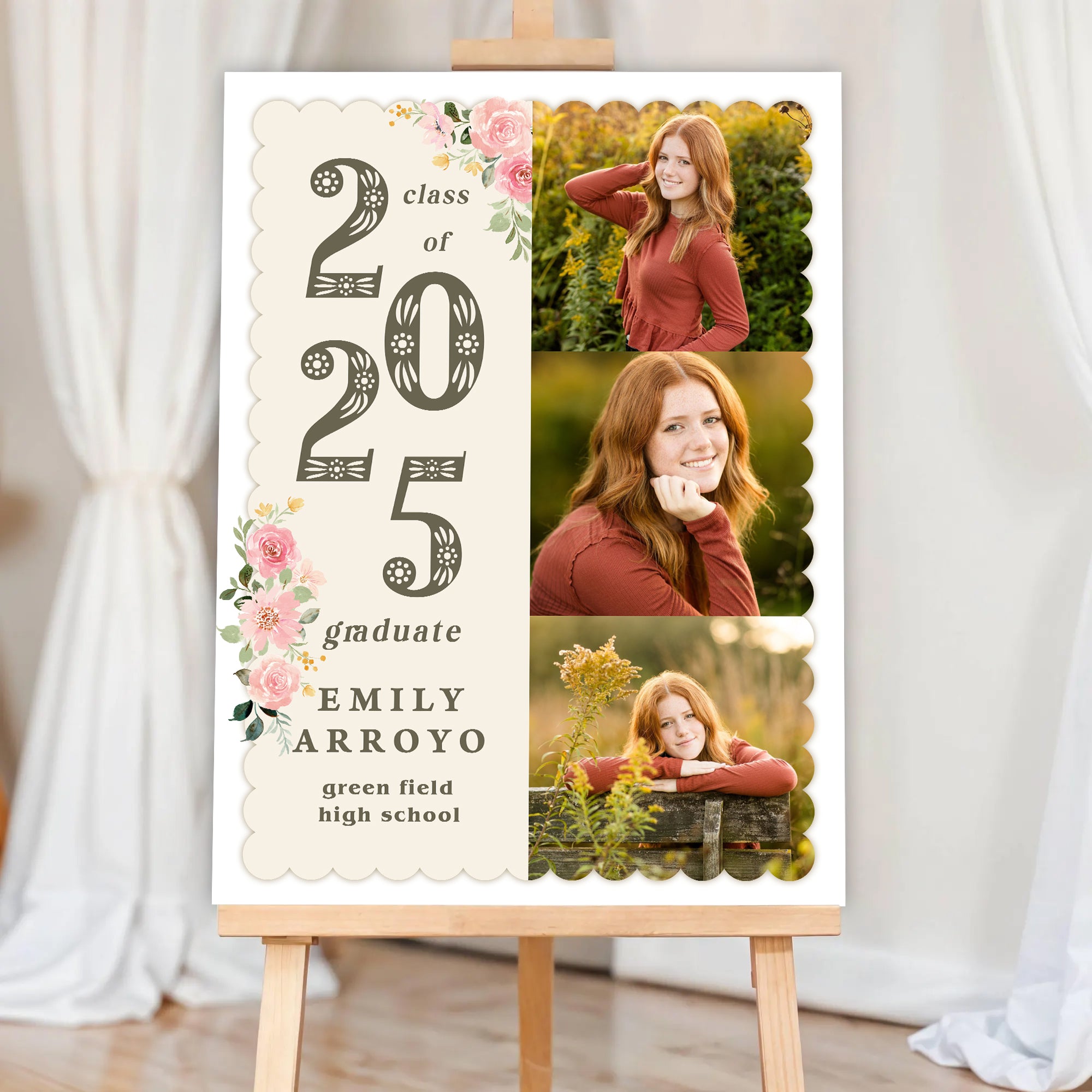 2025 Graduation Party Sign - Custom Name & Photo Law Sign - Class of 2025